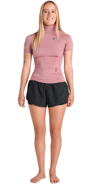 2026 C-Skins Mujer Nuwave Camiseta Sin Mangas Rash X De Manga Corta C-NLYSSWT - Rosa / Lime
